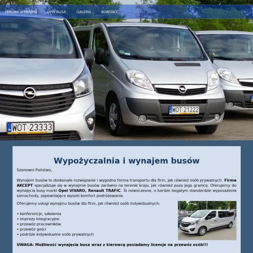 Warszawa - wypożyczalnia busów 9 osobowych cena