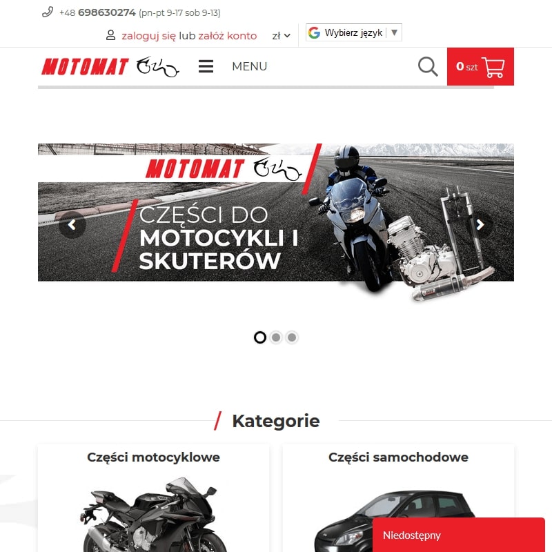 Części do motocykli