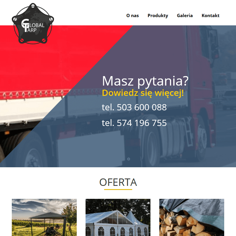 Plandeki na samochody typu tir w Sopocie