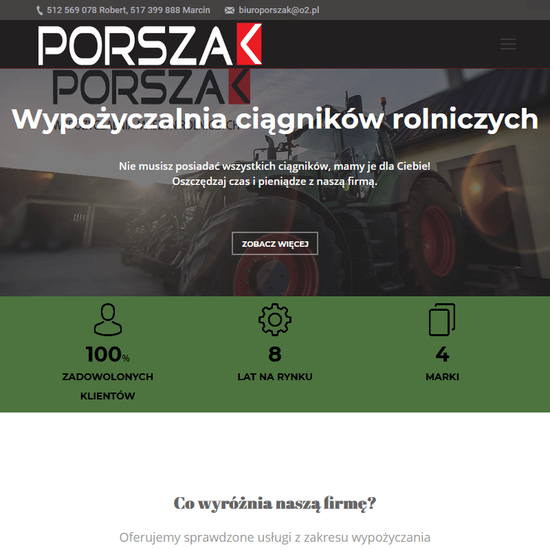 Wypożyczalnia ciągników