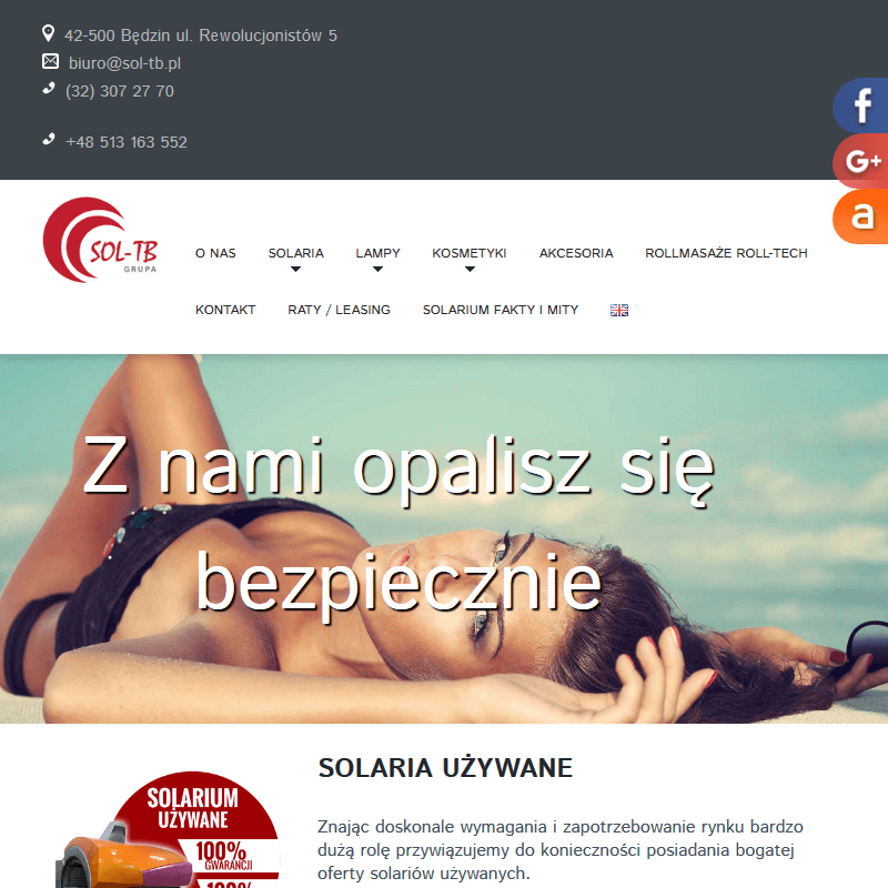 Profesjonalne solaria leżące - Katowice